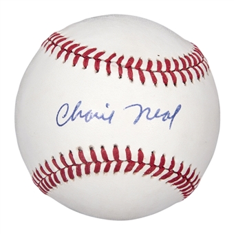 Charlie Neal Single Signed ONL Giamatti Baseball (Finest Sports Collectibles)